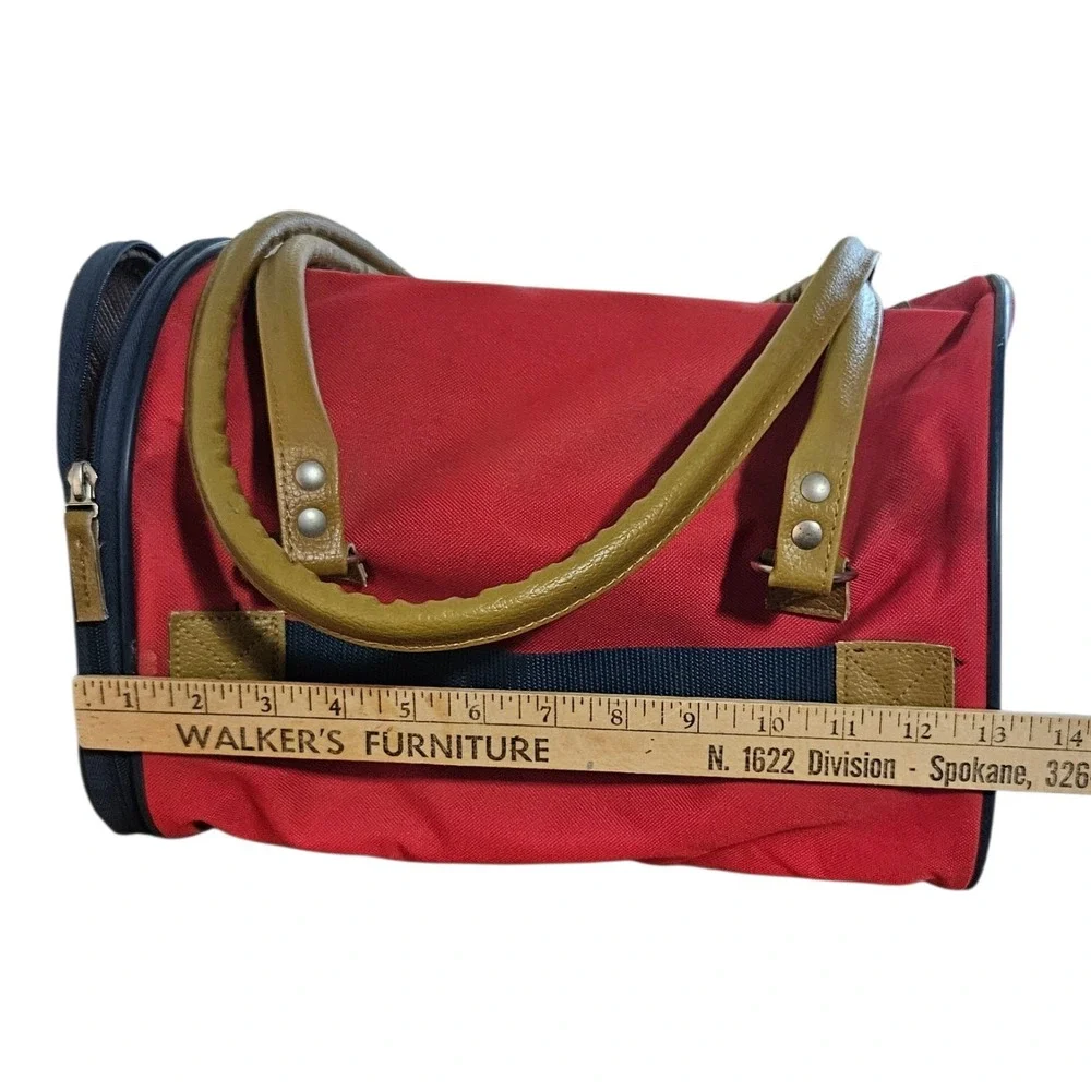 AKC Red Small Dog Bag Carrier American Kennel Sherpa Insert , Pet Travel Bag